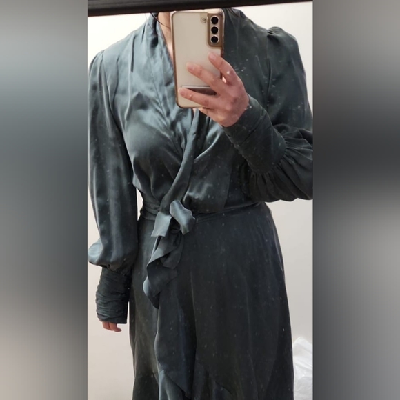 Zimmermann Silk Midi Wrap Dress size 2 - Picture 10 of 13